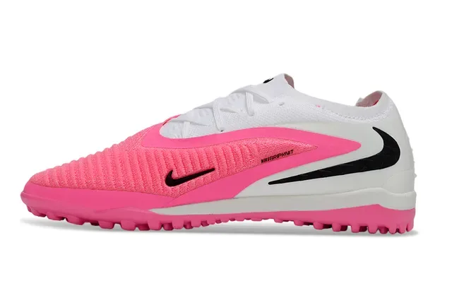 Nike Rose Blanc Haut en Maille Silhouette Low-Cut Chaussures de Football Turf 7