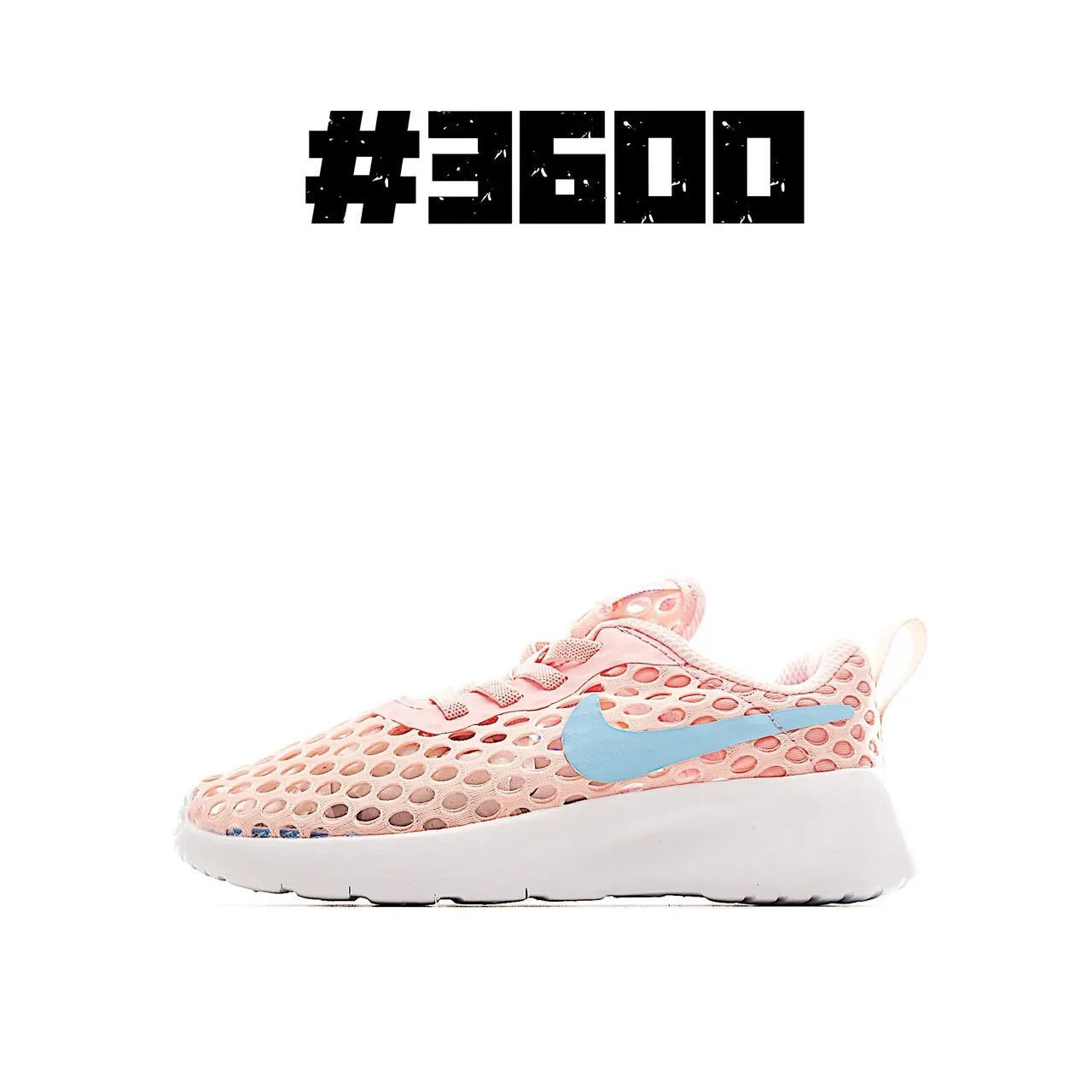 Nike Pink White Perforated Mesh Upper Low-Profile Foam Sole Lifestyle Sneakers 3