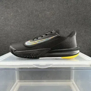 Nike Precision Negro Amarillo Bajo Perfil Zapatos de Baloncesto