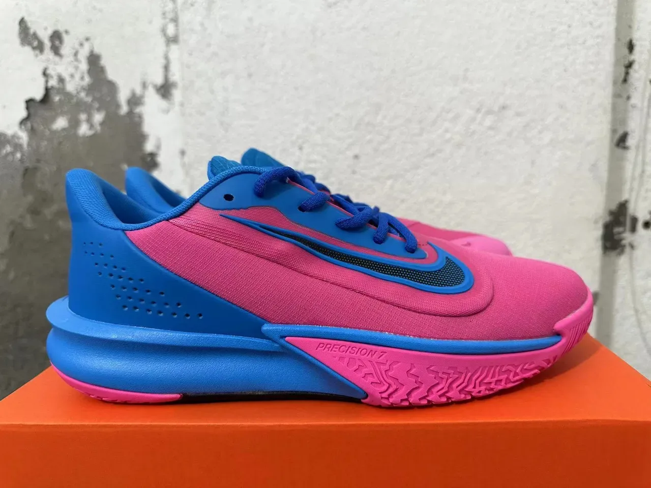 Nike Precision Pink and Blue Lifestyle Sneakers 4