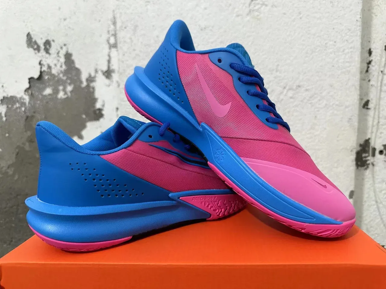 Nike Precision Pink and Blue Lifestyle Sneakers 5