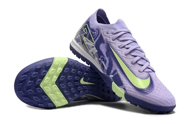 Nike Purple Green Flyknit Upper Graphic-Print Overlay Sneakers 2