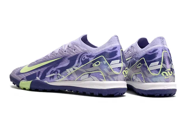 Nike Purple Green Flyknit Upper Graphic-Print Overlay Sneakers 4