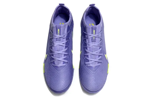 Nike Purple Green Knit Upper Integrated Lacing Sneakers 2