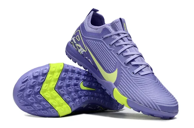 Nike Purple Green Knit Upper Integrated Lacing Sneakers 3