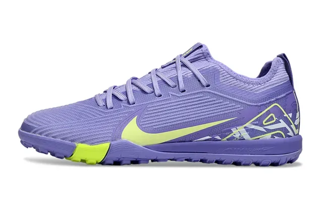 Nike Purple Green Knit Upper Integrated Lacing Sneakers 8