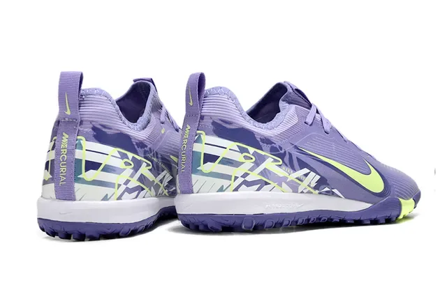 Nike chaussures de football indoor à coupe basse avec empeigne synthétique en violet et vert 6
