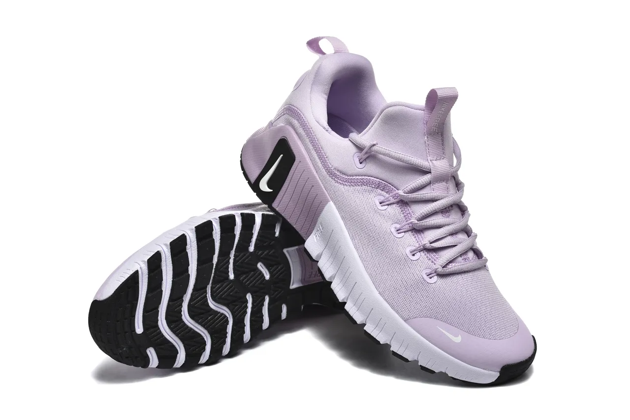 Nike Purple White Knit Upper Segmented Flex-Groove Midsole Lifestyle Sneakers 3