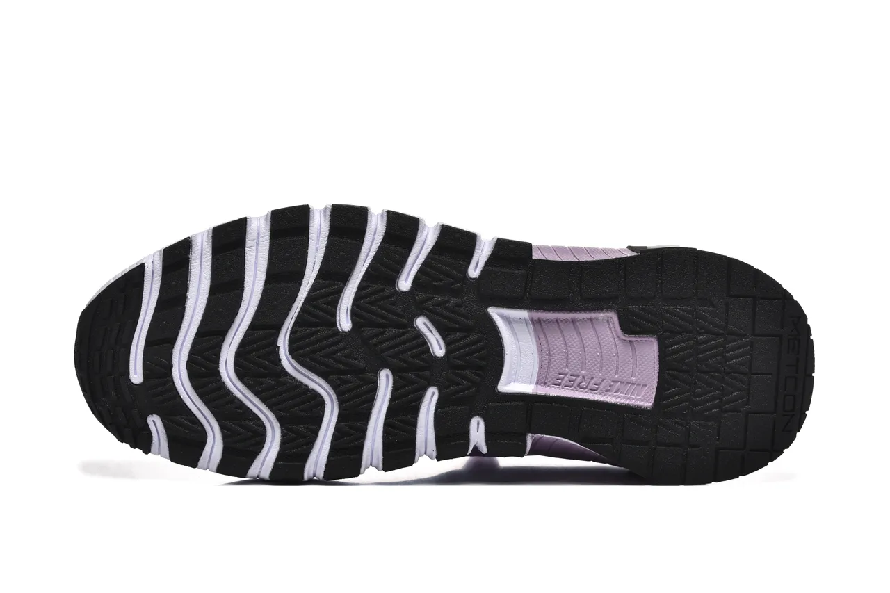 Nike Purple White Knit Upper Segmented Flex-Groove Midsole Lifestyle Sneakers 5