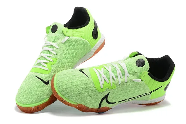Nike React Phantom Green Orange Textured Knit Upper Speckled Rubber Outsole Sneakers 4