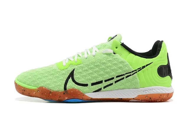Nike React Phantom Green Orange Textured Knit Upper Speckled Rubber Outsole Sneakers 7