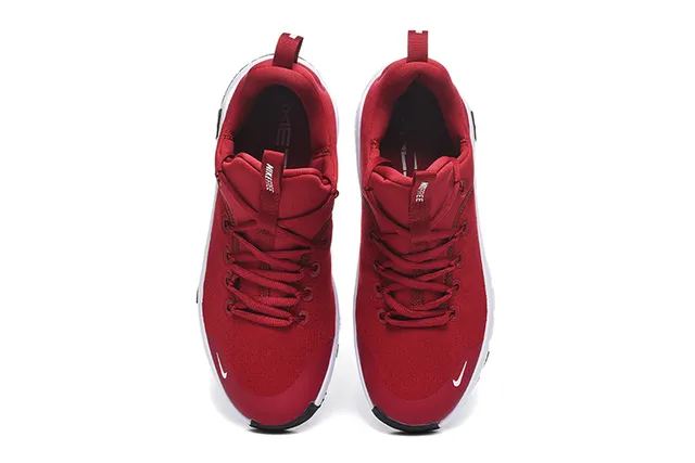 Nike Red and White Knit Lifestyle Sneakers 5