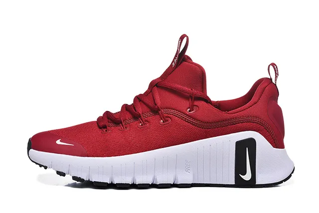 Nike Red and White Knit Lifestyle Sneakers 6