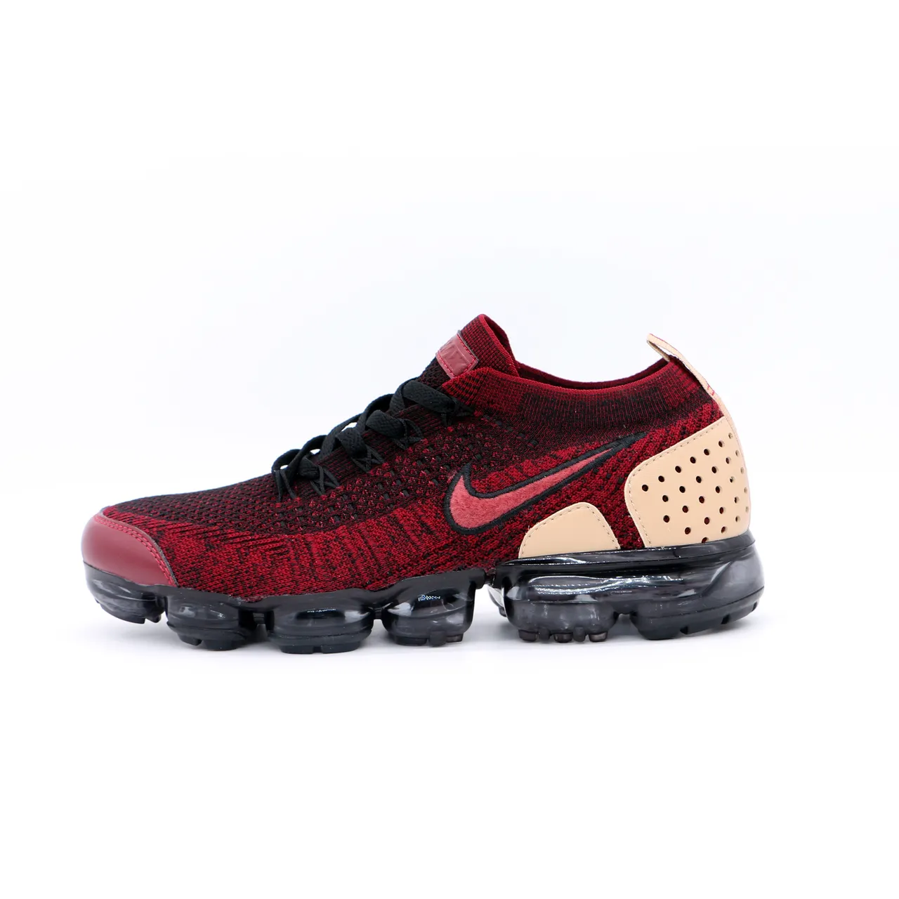 Nike Red Black Flyknit Upper Visible Air Sole Lifestyle Sneakers 4