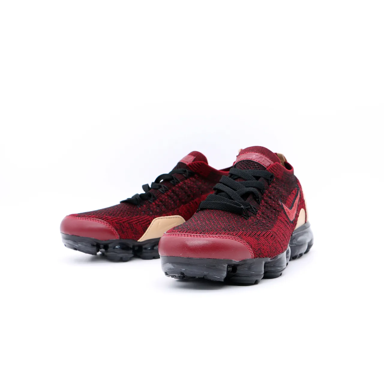 Nike Red Black Flyknit Upper Visible Air Sole Lifestyle Sneakers 6