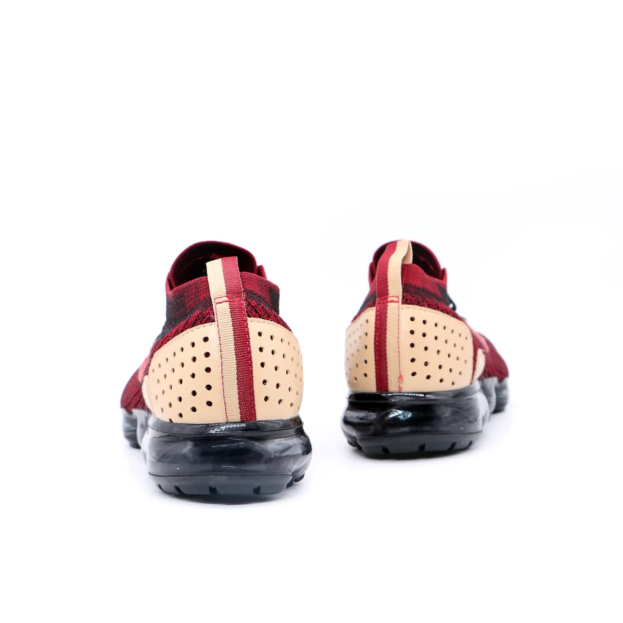 Nike Red Black Flyknit Upper Visible Air Sole Lifestyle Sneakers 8