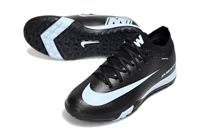 Nike Sapatos de Futebol Turf Vermelho e Azul Upper Knit Overlay Gráfico Speed 21