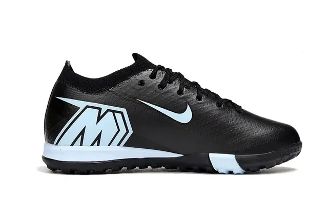Nike Sapatos de Futebol Turf Vermelho e Azul Upper Knit Overlay Gráfico Speed 24