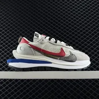 Nike sacai LDV Waffle Beige Red डबल लेयर जाल/स्यूड ऊपरी लाइफस्टाइल स्नीकरज़