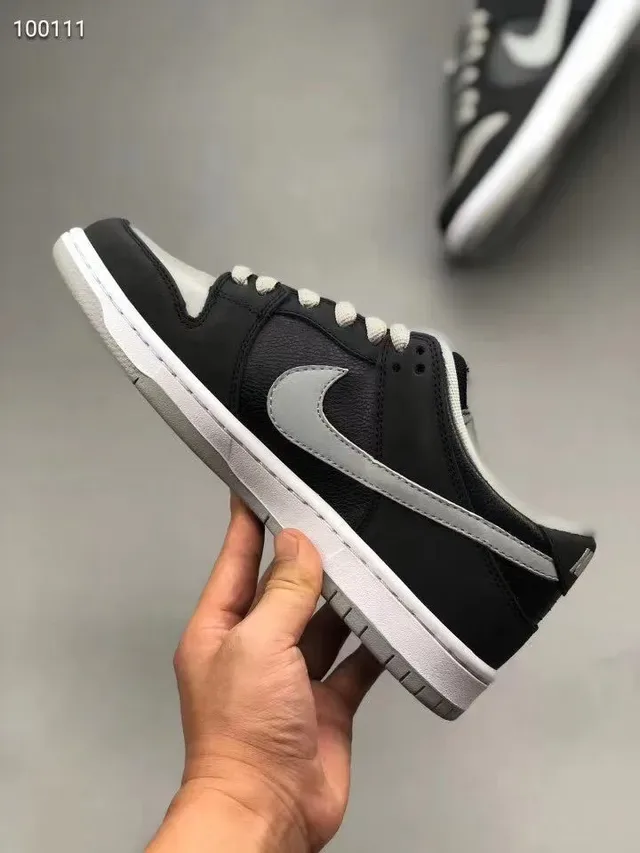 Nike SB Dunk Low Black Light Gray White Skateboard Shoes 11