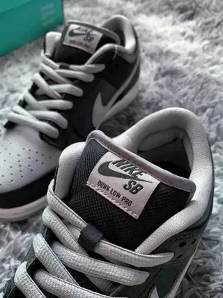 Nike SB Dunk Low Black Light Gray White Skateboard Shoes 18