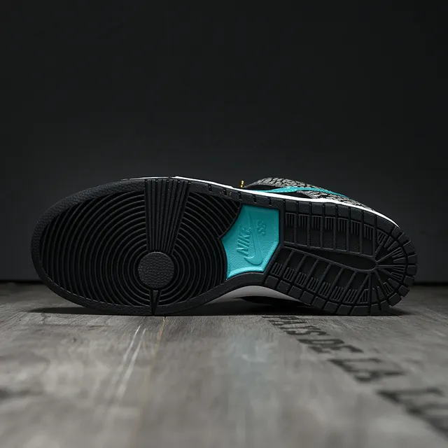 Nike SB Dunk Low chaussures de skateboard avec impression éléphant turquoise 5