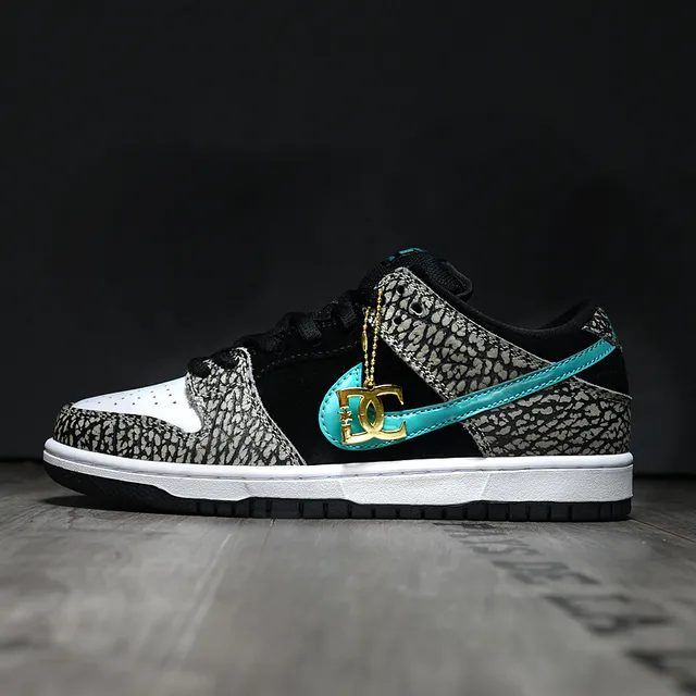 Nike SB Dunk Low chaussures de skateboard avec impression éléphant turquoise 7