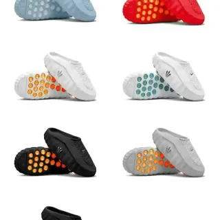Nike Slide हल्का नीला और सफेद Pod Sole चप्पल