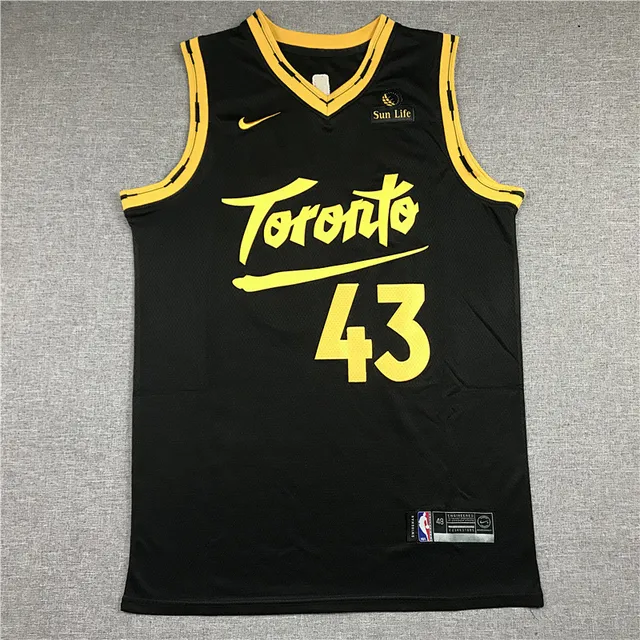 Maillot Nike Toronto Raptors Noir et Jaune City Edition 2