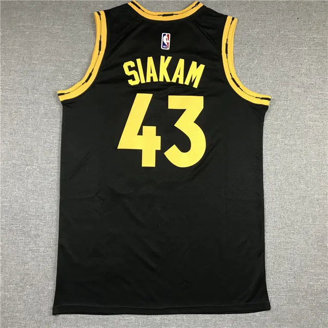 Maillot Nike Toronto Raptors Noir et Jaune City Edition 3