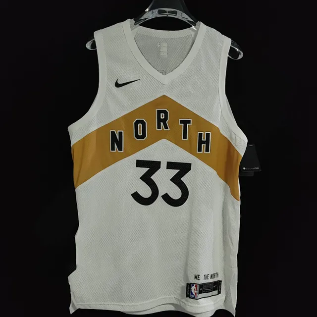 Nike Toronto Raptors City Edition Maillot Blanc Doré Noir 2