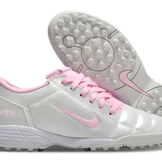 Nike Total 90 III White and Pink Turf Soccer Shoes