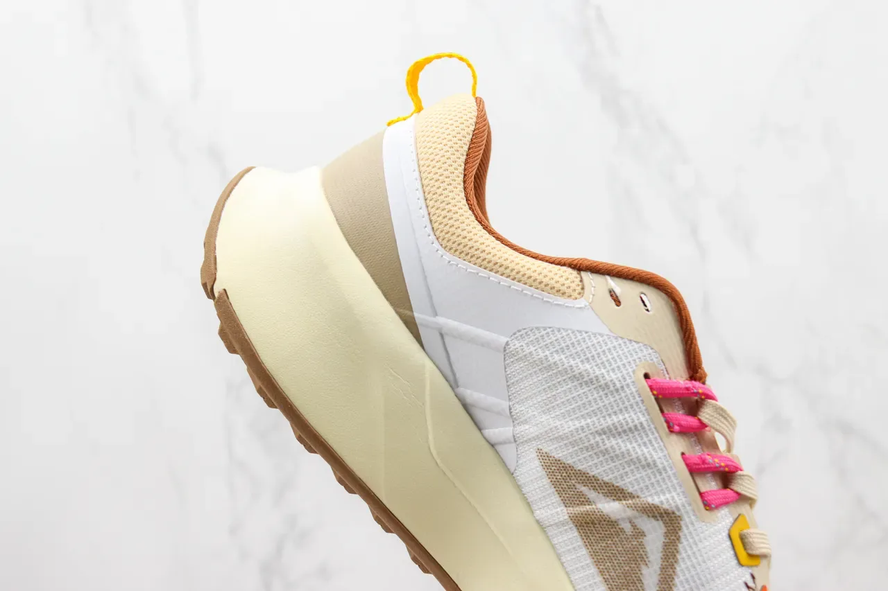 Nike White Beige Chunky Midsole Mesh And Synthetic Overlay Upper Lifestyle Sneakers 5