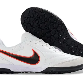 Nike সাদা কালো লো-টপ সিন্থেটিক লেদার আপার কৃত্রিম ঘাস সকার জুতা