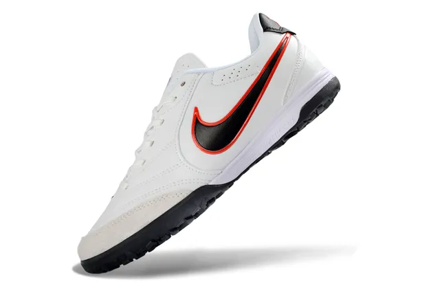 Nike White Black Low-Top Synthetic Leather Upper Artificial-Grass Soccer Shoes 3