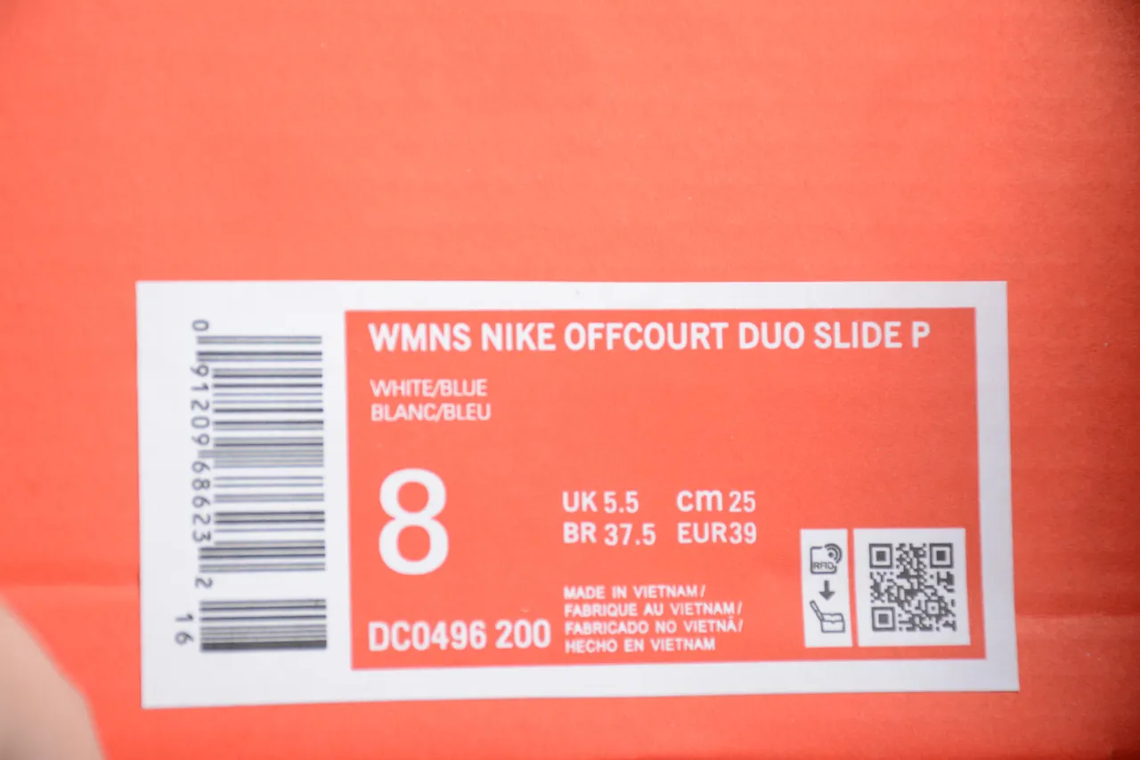 Nike White Blue Dual-Strap Molded EVA Footbed Slippers 2