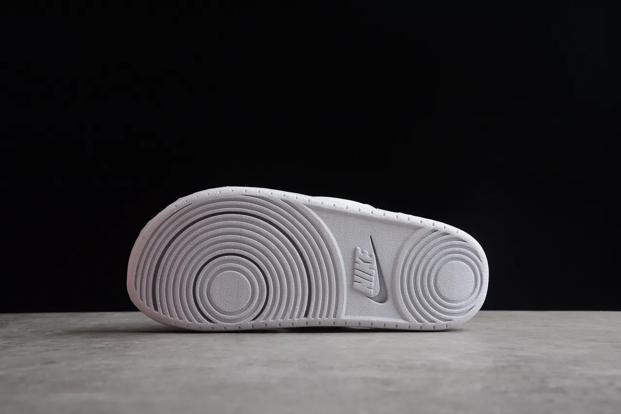 Nike White Blue Dual-Strap Molded EVA Footbed Slippers 9