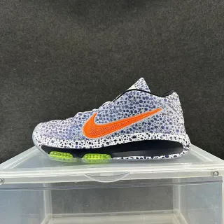 Nike White Blue Knit Speckled Upper High-Top Silhouette Basketball Shoes