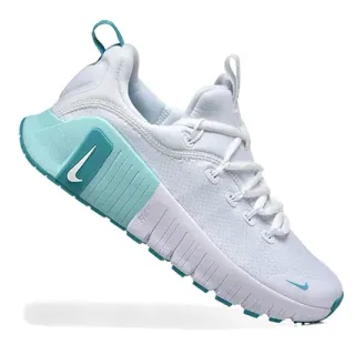 Nike White Blue Mesh Upper Sculpted Midsole Lifestyle Sneakers