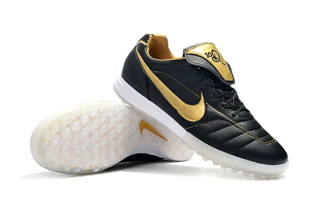 Nike Branco Dourado Baixo Corte Superior Sintético Vamp Acolchoado Césped Artificial Sapatos de Futebol 15