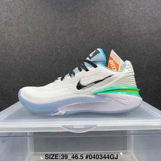 Nike सफेद हरा जाली ऊपरी हल्का नीला पारदर्शी आउटसोल बास्केटबॉल जूते