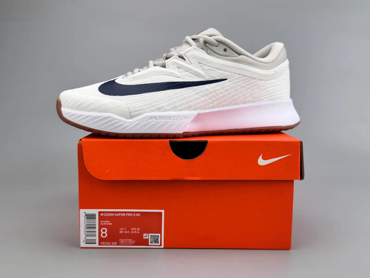 Nike White Navy Mesh Upper Synthetic Overlays Lifestyle Sneakers 2