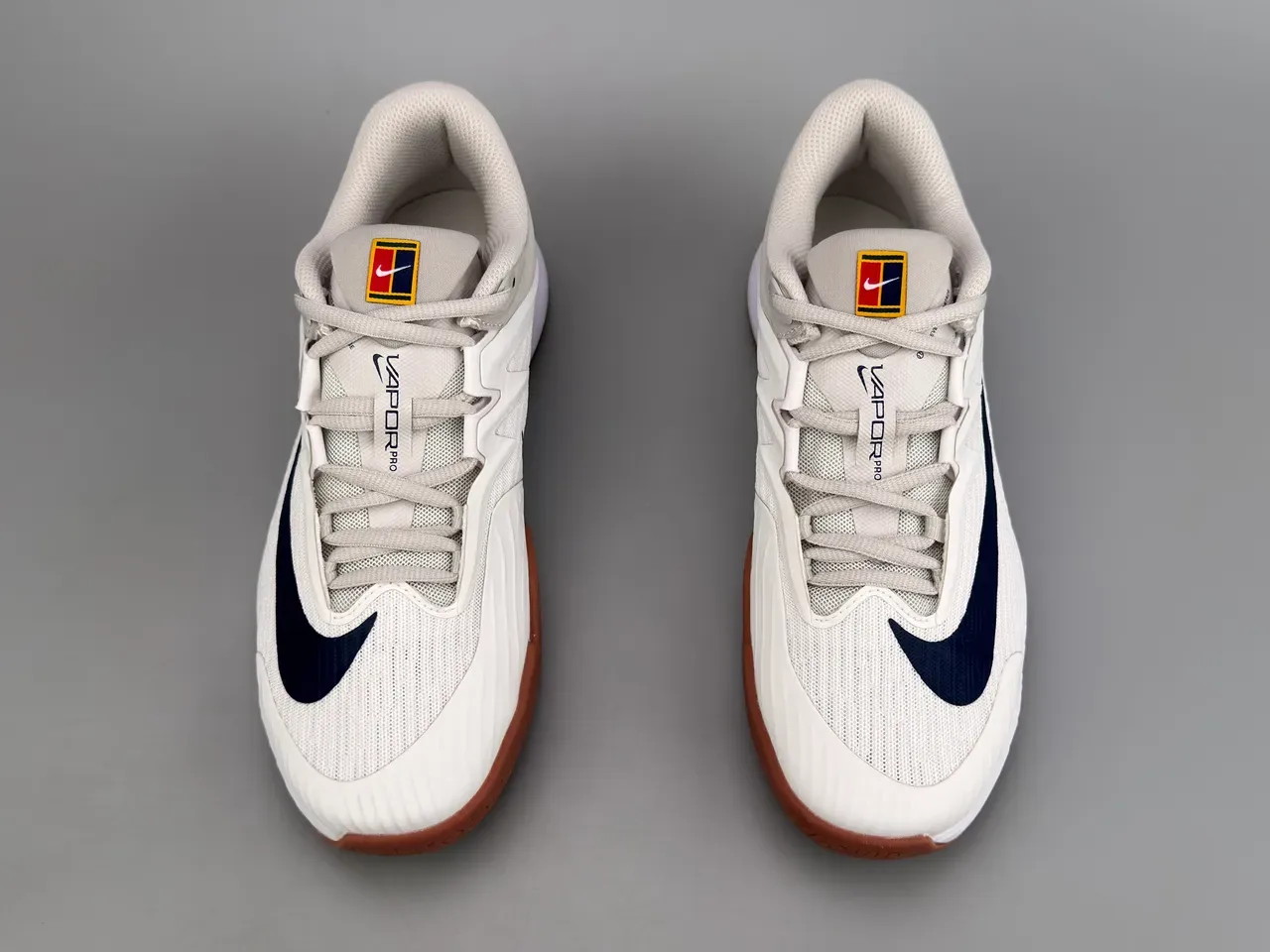 Nike White Navy Mesh Upper Synthetic Overlays Lifestyle Sneakers 8