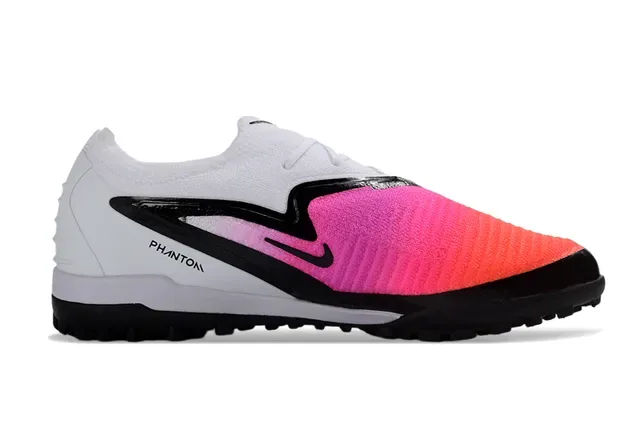 Nike Zapatos de Fútbol Turf Upper Knit Blanco y Rosa Panel de Color Gradiente 7