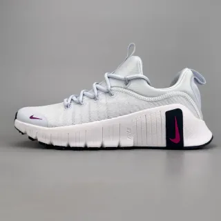 Nike White Pink Knit Upper Segmented Flex Groove Midsole Lifestyle Sneakers