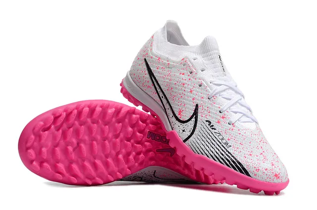 Nike White Pink Knit Upper Speckled Print Turf Soccer Shoes 2