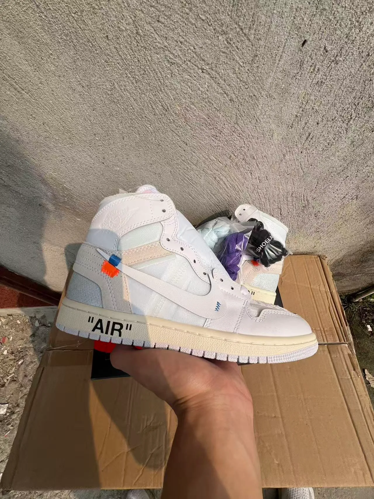 Nike x Off-White Air Jordan 1 White Industrial Basketball Shoes 10