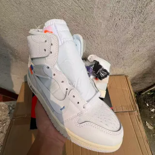 Nike x Off-White Air Jordan 1 Tênis de Basquete Industrial Branco