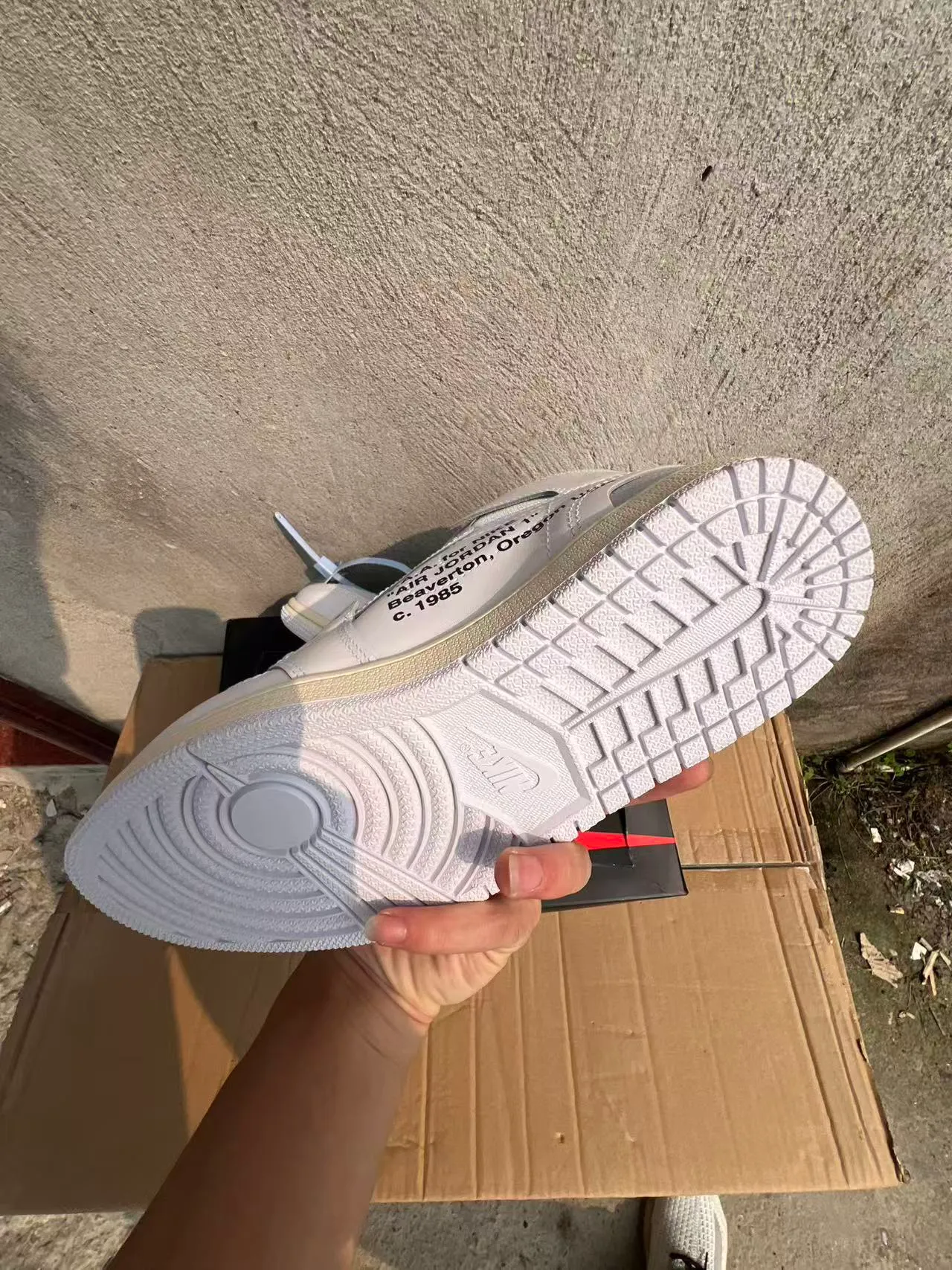 Nike x Off-White Air Jordan 1 White Industrial Basketball Shoes 5