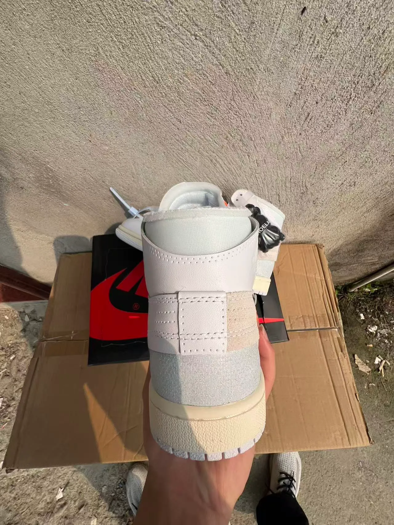 Nike x Off-White Air Jordan 1 White Industrial Basketball Shoes 7